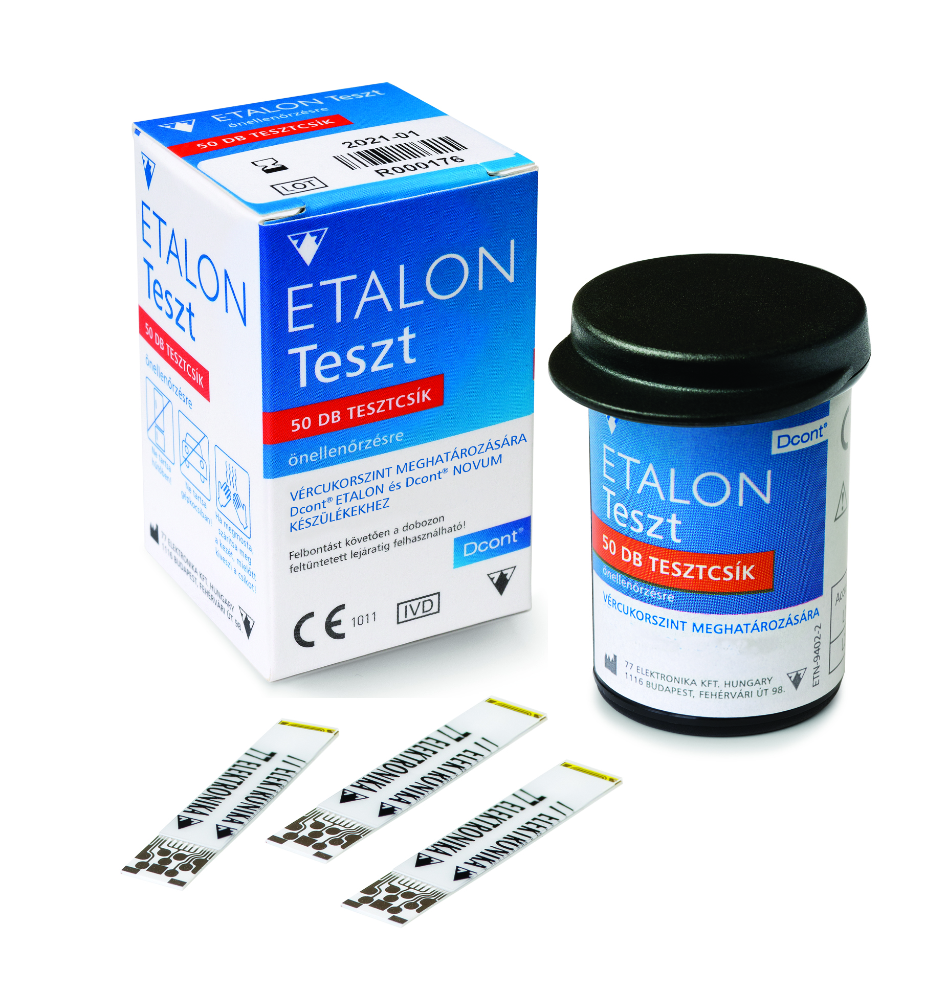 D-CONT ETALON vércukorszintmérő készülék 1 db